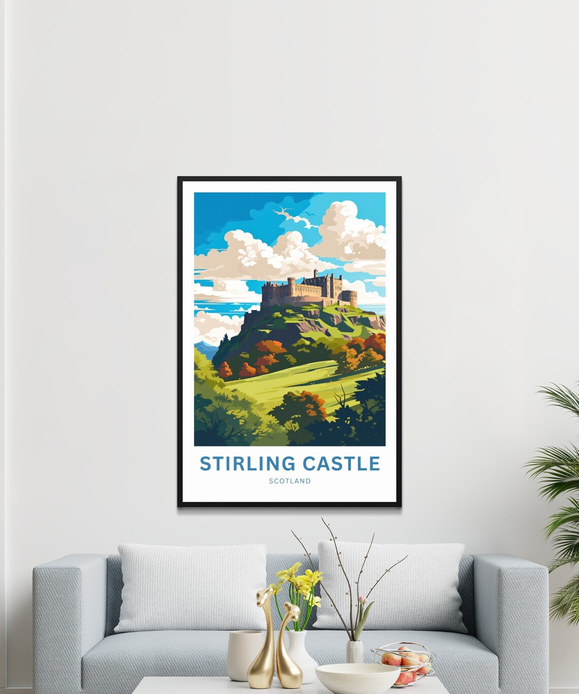 Stirling Castle Scotland Hilltop Fortress Vista Travel Poster - Image 3
