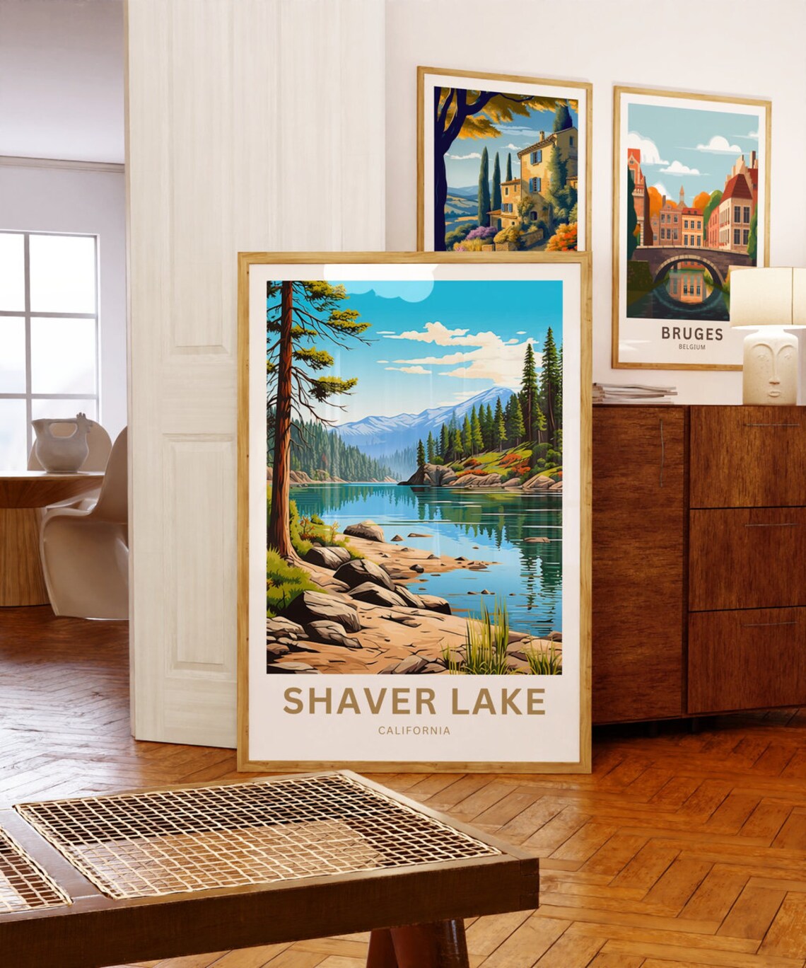 Shaver Lake Travel Poster, California Wall Art - Image 5