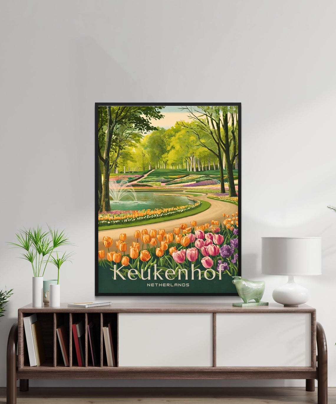 Keukenhof Netherlands Tulip Garden Spring Bloom Vintage Poster - Image 2