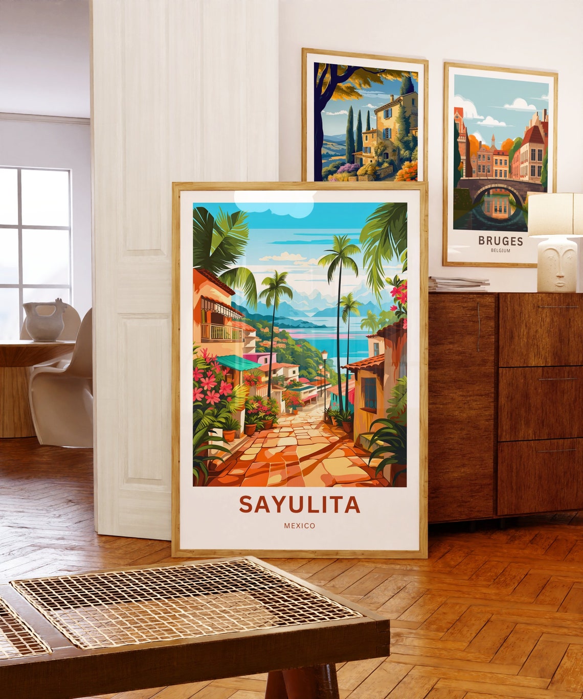 Sayulita Travel Print Sayulita Poster Mexico Wall Art Framed Present Gift Mexico Present Mexico Decor Customize Your Text - Image 5