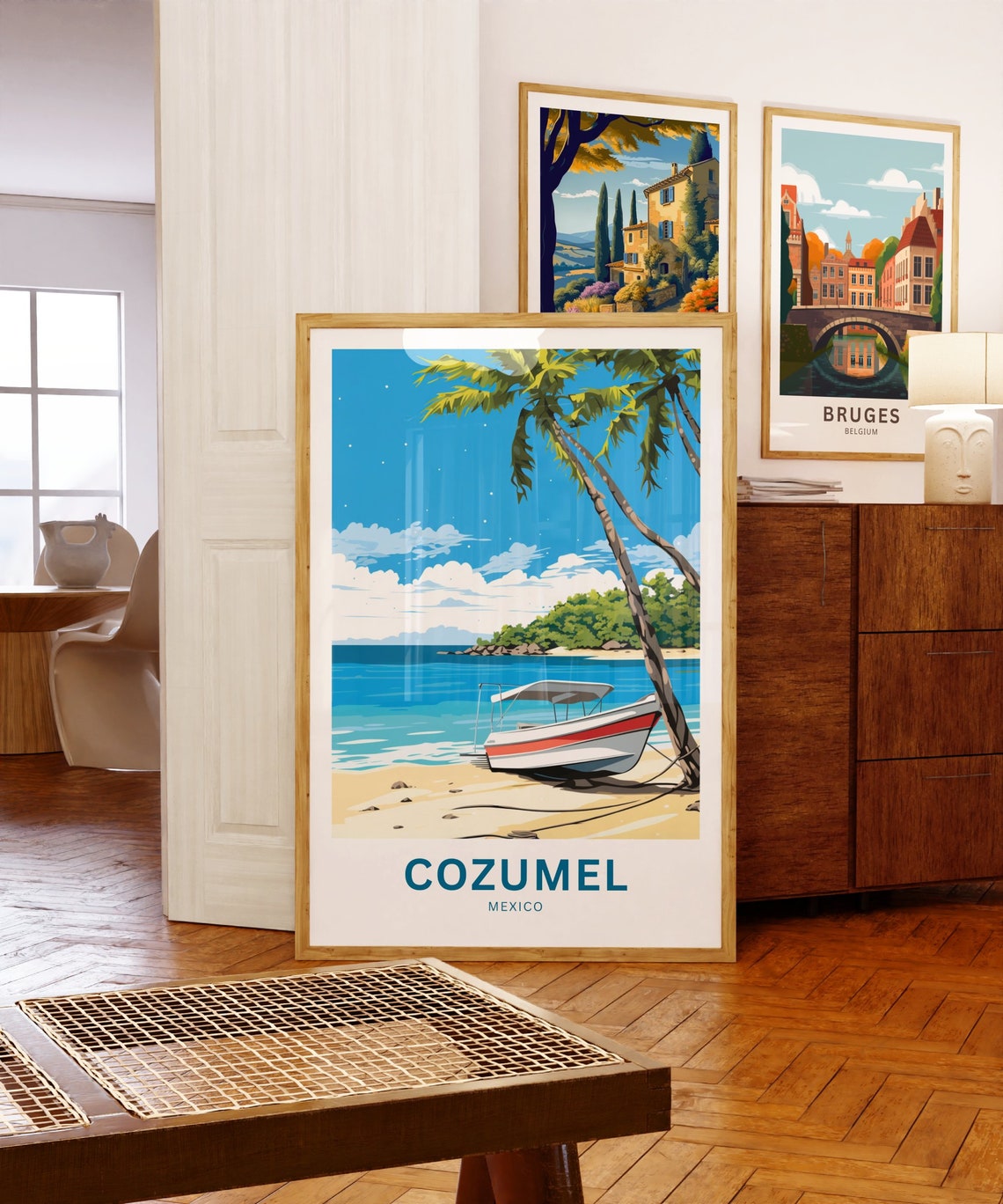 Personalized Cozumel Travel Print Cozumel Poster Mexico Wall Art Framed Present Gift Mexico Present - Image 5
