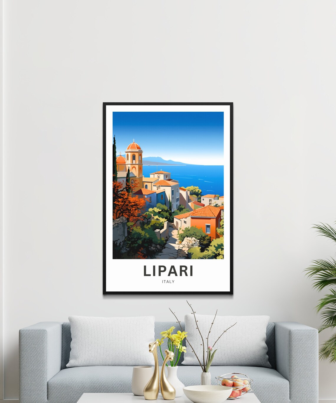 Lipari Travel Poster, Italy Place Art Print - Image 3
