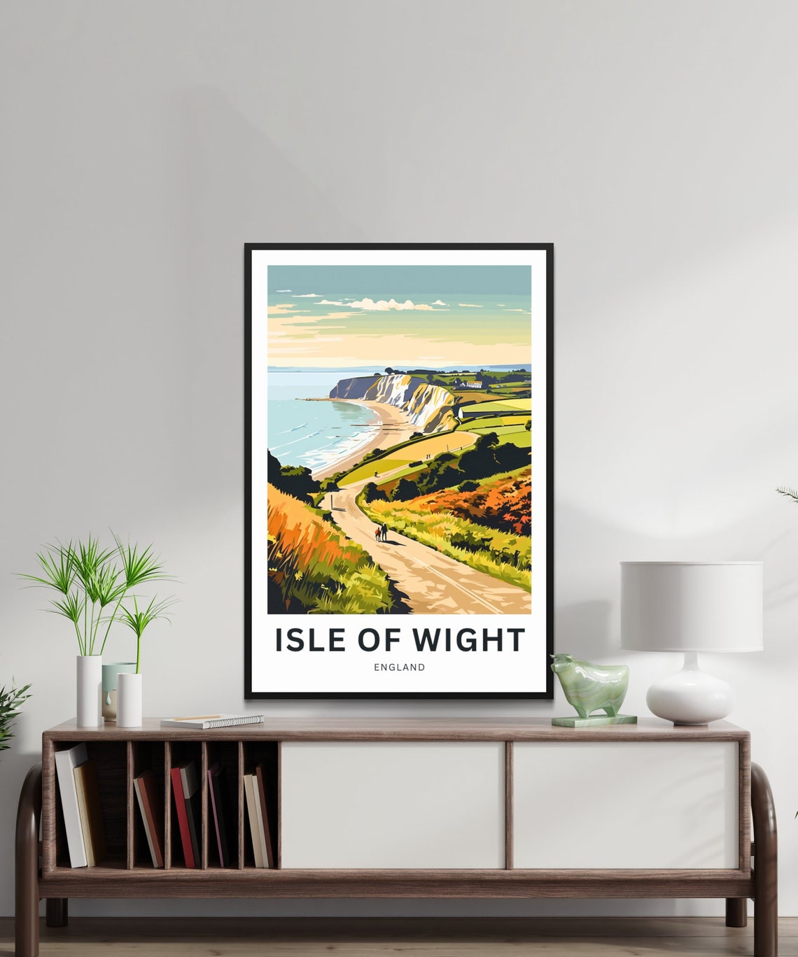 Personalized Isle of Wight England Coast Beach Custom Travel Poster - Image 2