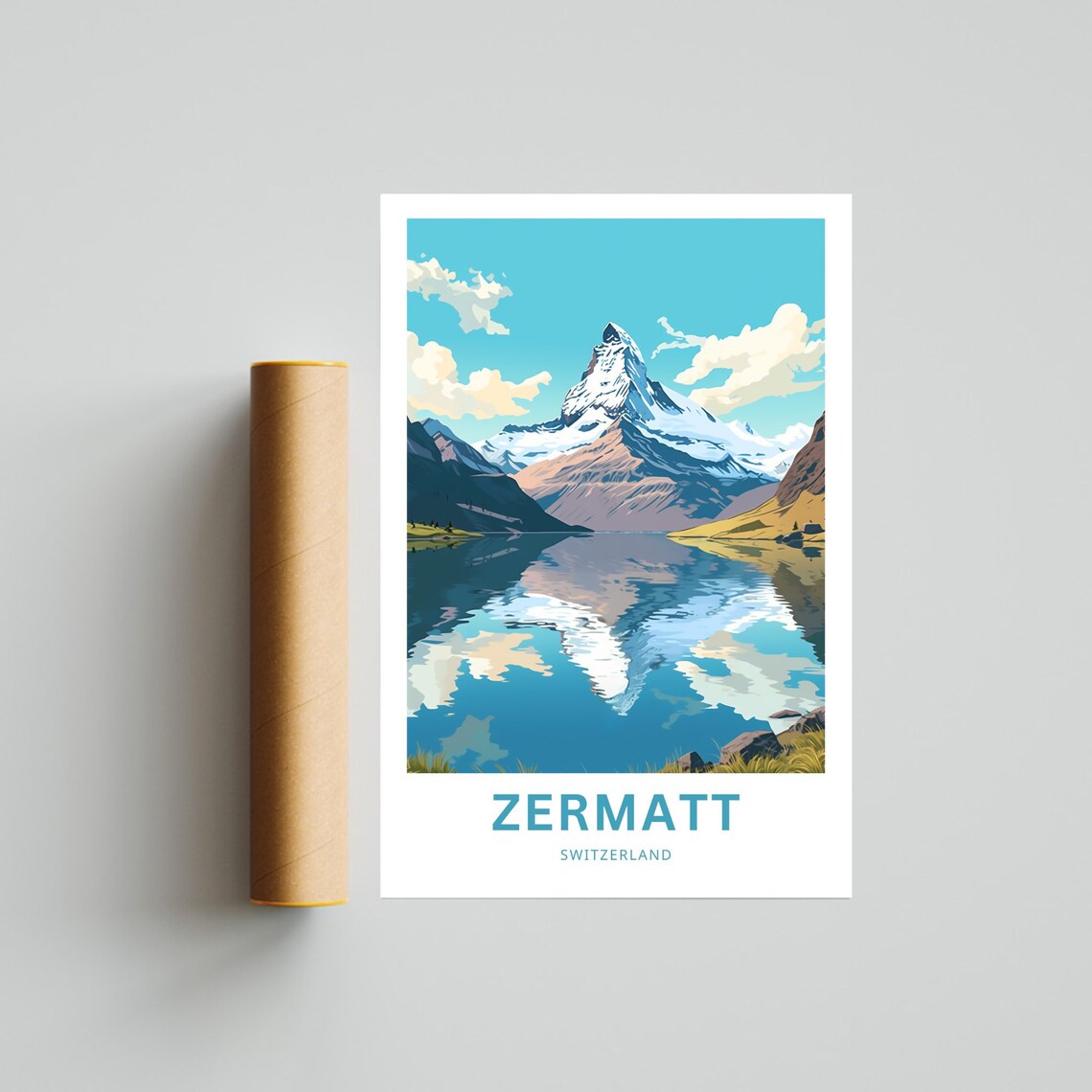Zermatt Travel Poster, Switzerland Present Gift - Image 4