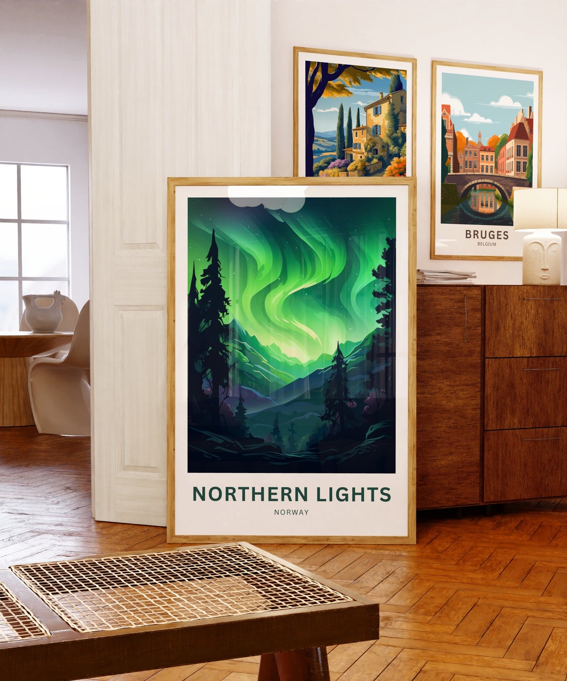 Northern Lights Norway Personalized Aurora Night Sky Travel Poster - Image 5