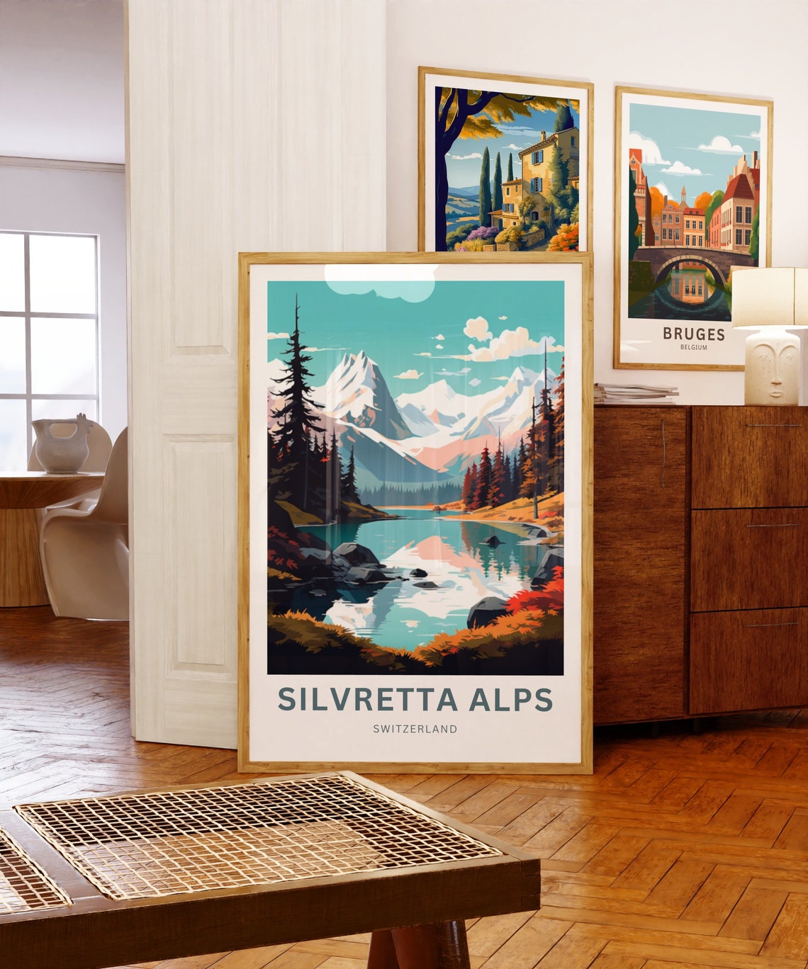 Silvretta Alps Switzerland Autumn Lake Mirror Personalized Poster - Image 5