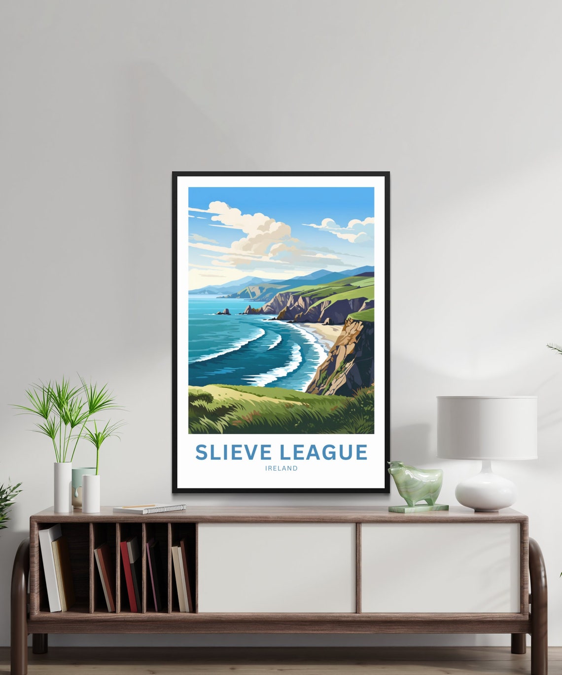 Slieve League Ireland Dramatic Sea Cliffs Coastal Waves Travel Poster - Image 3
