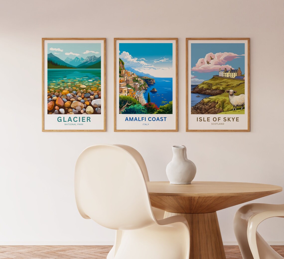 Amalfi Coast Travel Print Italy Present Poster - Image 3