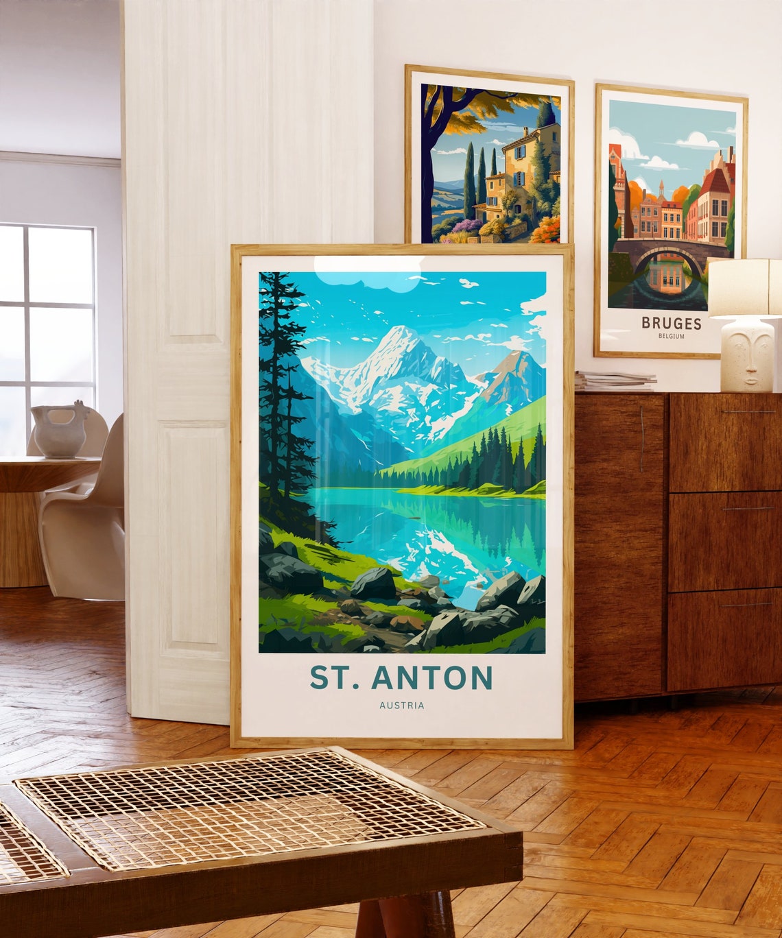 Personalized St Anton Austria Alpine Lake Custom Travel Poster - Image 5
