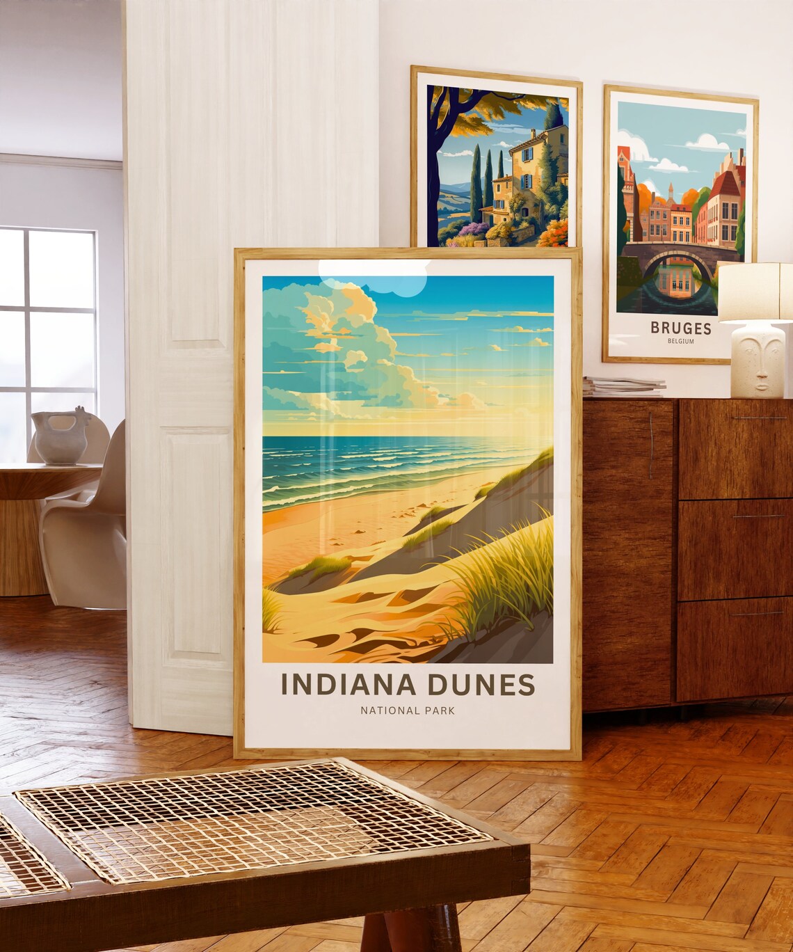 Indiana Dunes National Park Golden Beach Personalized Poster - Image 5