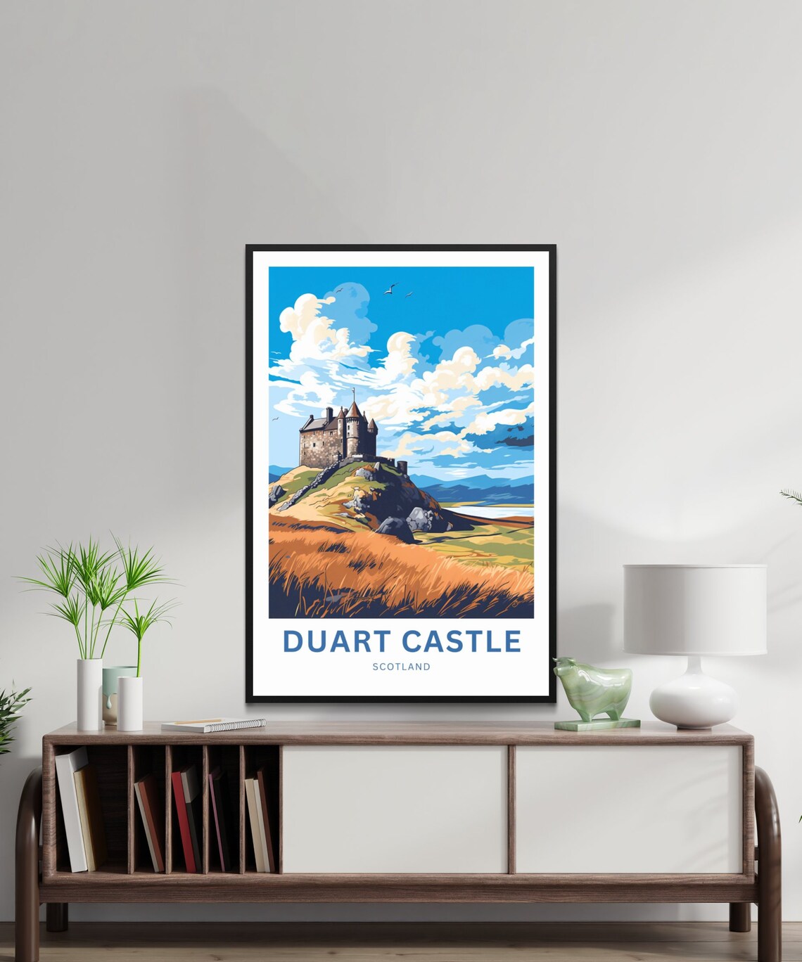 Duart Castle Scotland Ruins Hilltop Personalized Travel Poster - Image 3
