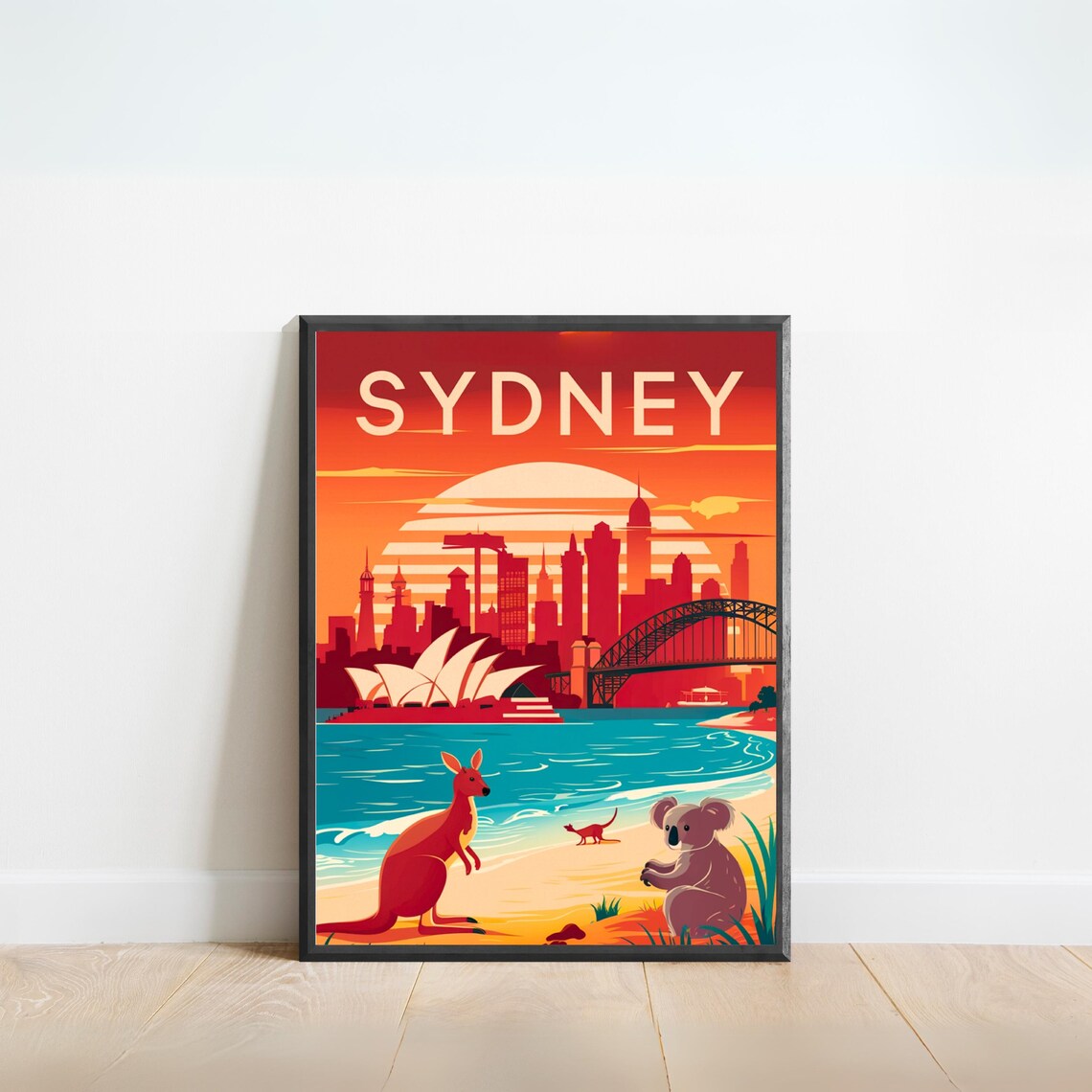 Sydney Vintage Travel Poster, Australia Wall Art