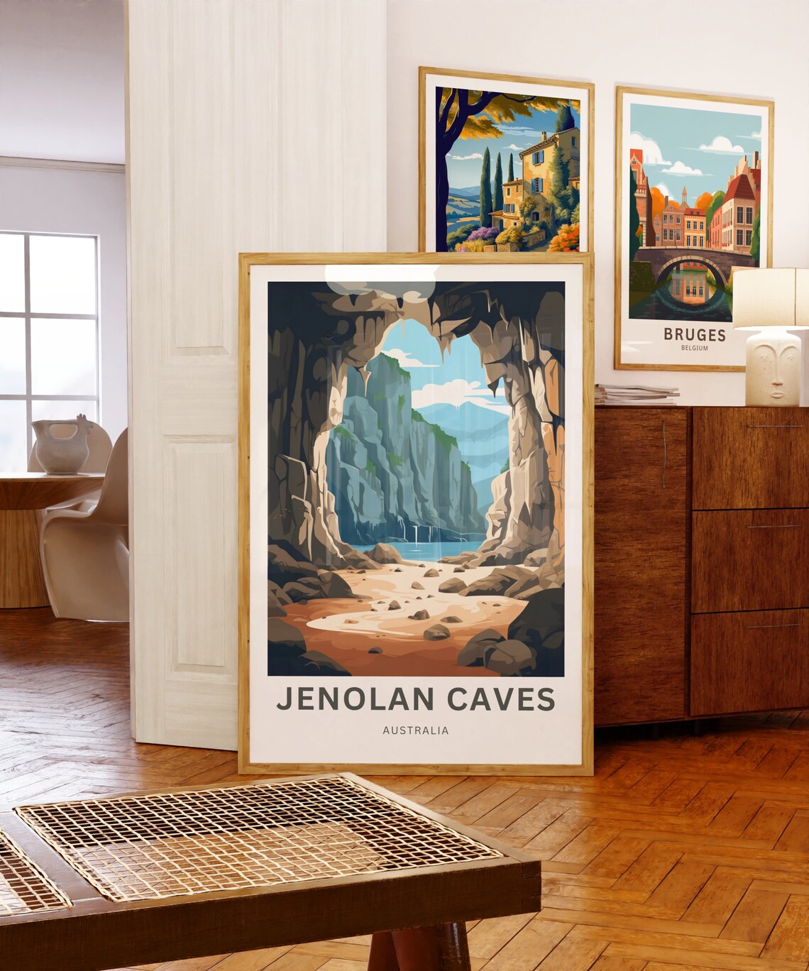 Jenolan Caves Australia Cave Mouth Waterfall Rock Arch Travel Poster - Image 5