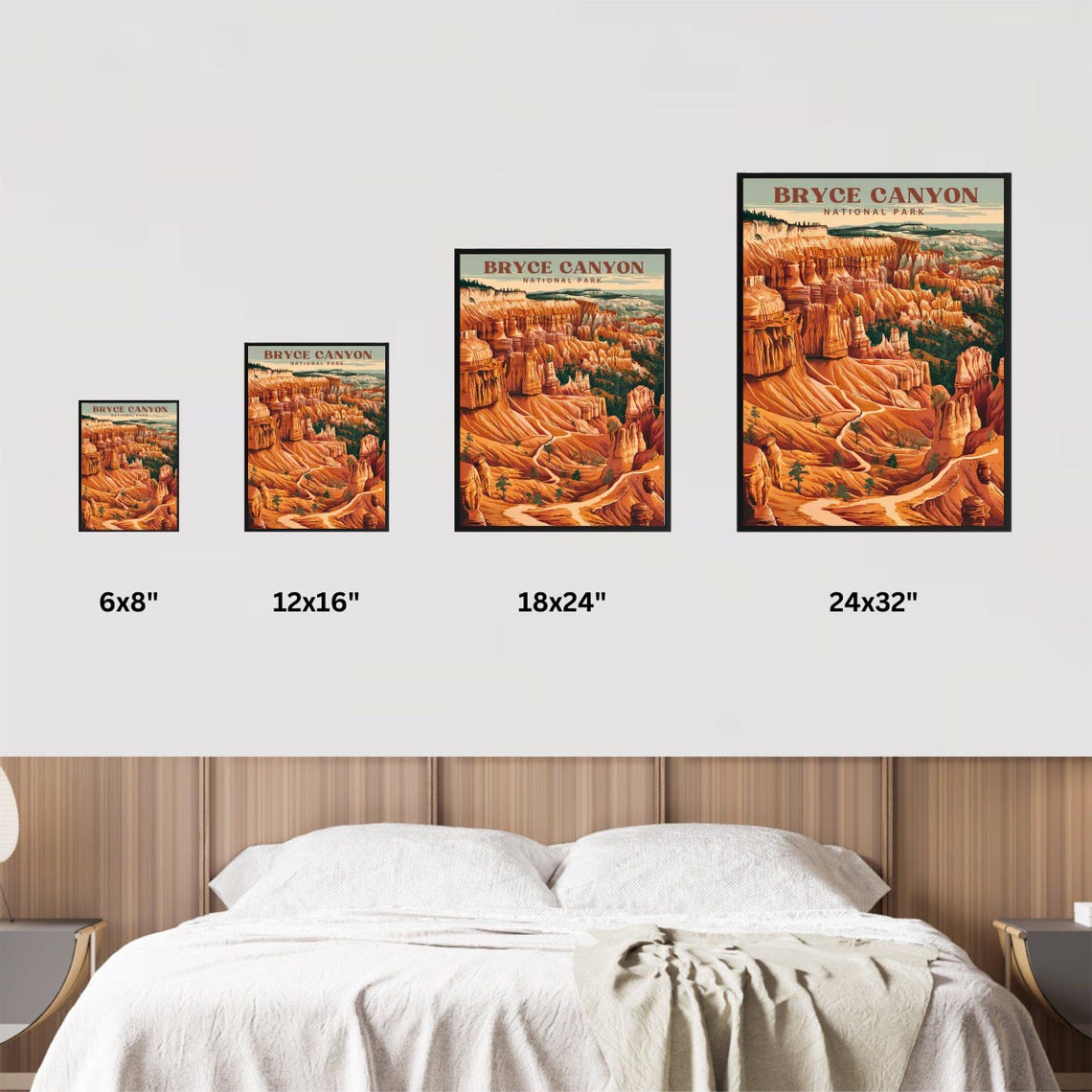 Bryce Canyon National Park Vintage Hoodoos Sunset View Poster - Image 3