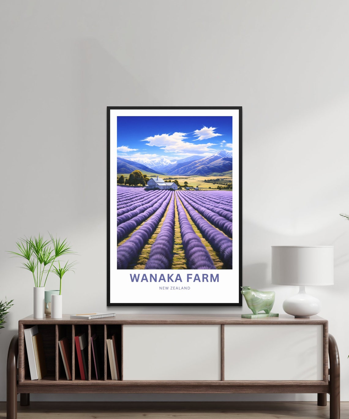Personalized Wanaka Farm New Zealand Lavender Fields Gift Poster - Image 2