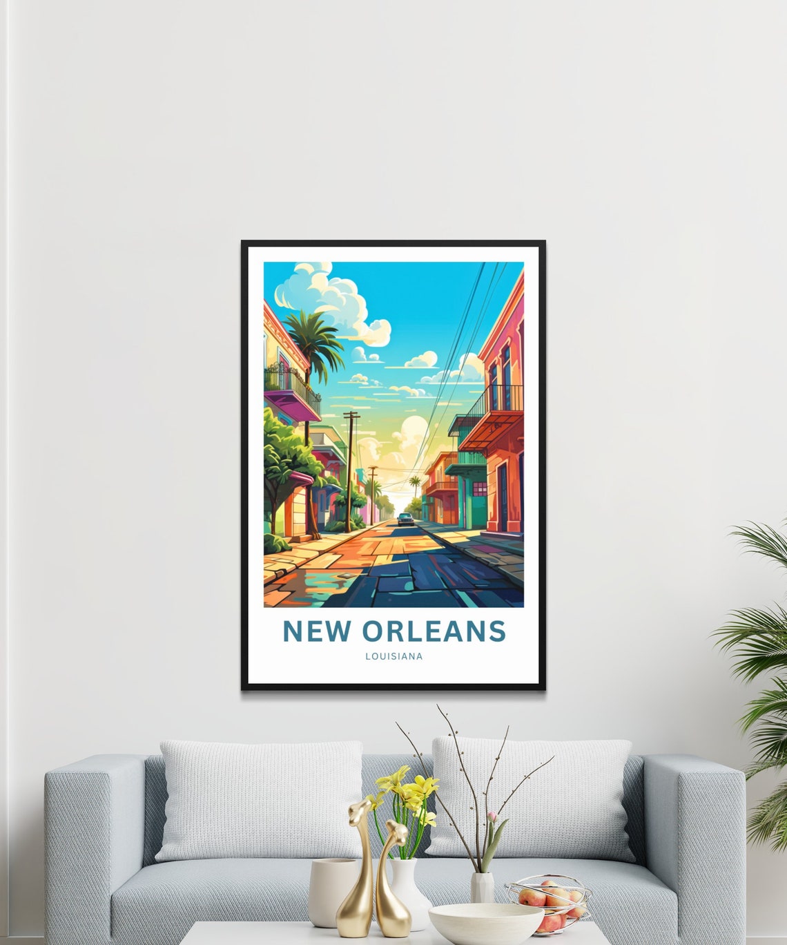 New Orleans Louisiana French Quarter Street Personalized Poster - Image 2