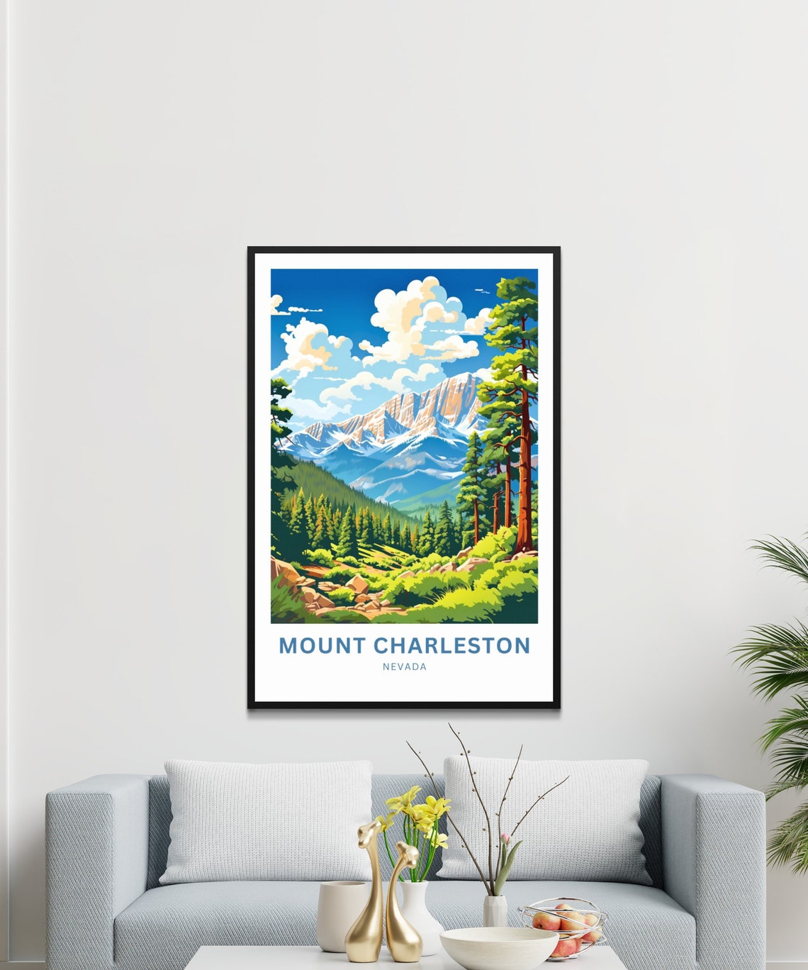 Personalized Mount Charleston Nevada Pine Valley Meadow Scene Poster - Image 2