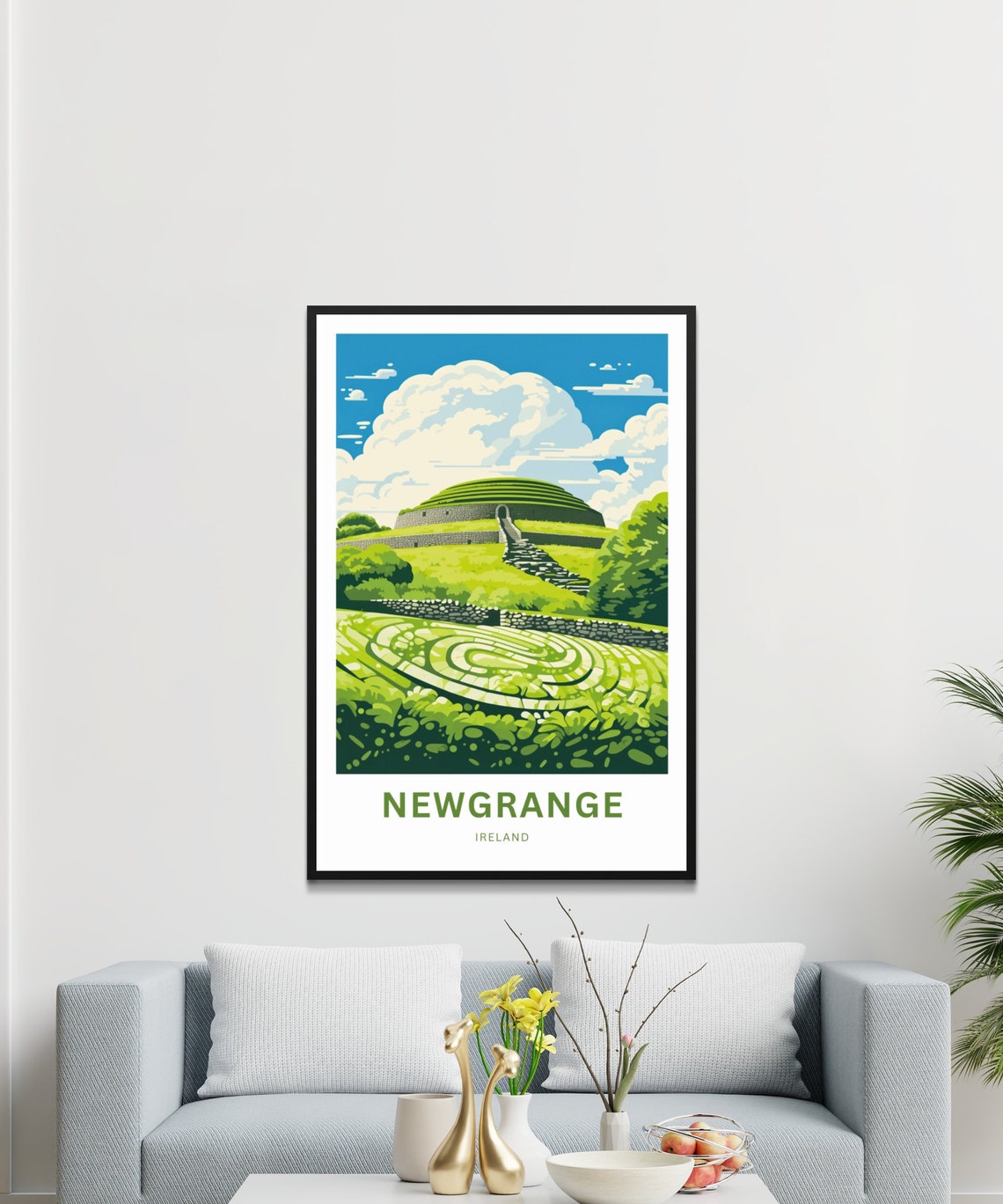 Newgrange Ireland Ancient Passage Tomb Spiral Mound Travel Poster - Image 3