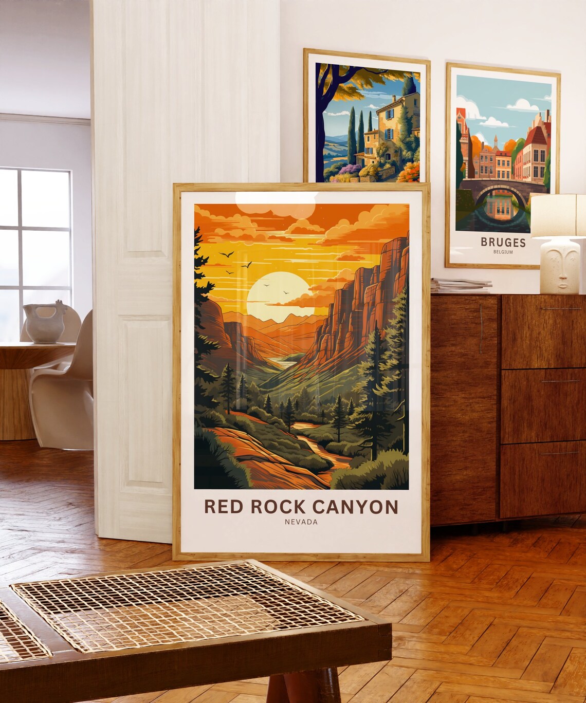Red Rock Canyon Travel Poster, Nevada Wall Art - Image 5