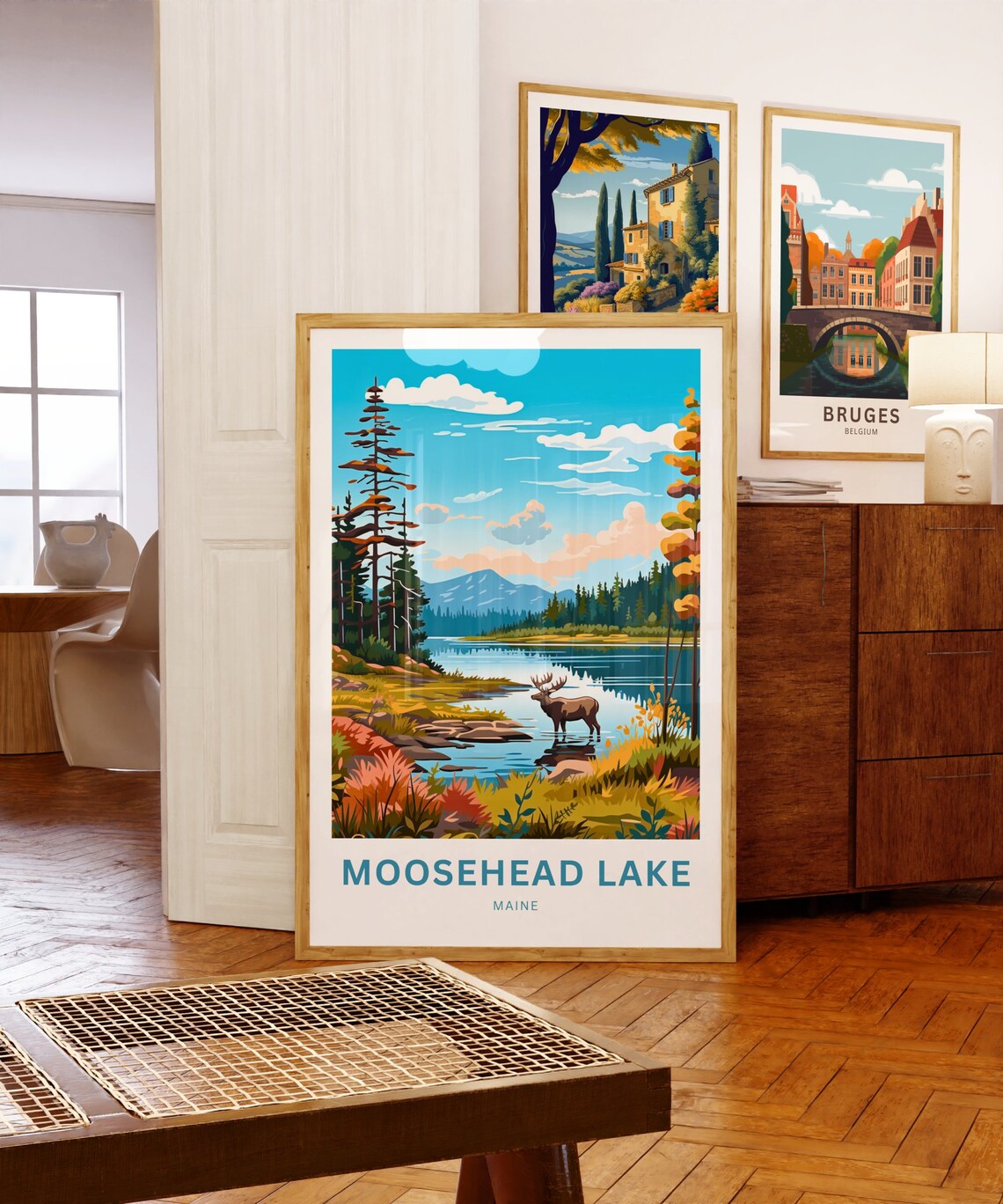 Personalized Moosehead Lake Travel Poster, Maine - Image 5