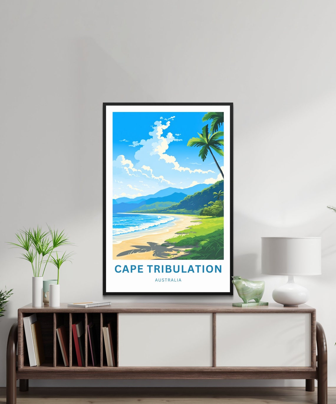 Cape Tribulation Australia Golden Sandy Bay Vintage Travel Poster - Image 3