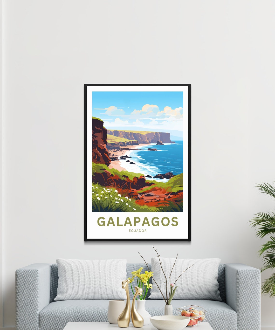 Galapagos Island Travel Print Galapagos Island Poster Ecuador Wall Art Framed Present Gift Ecuador Present - Image 3