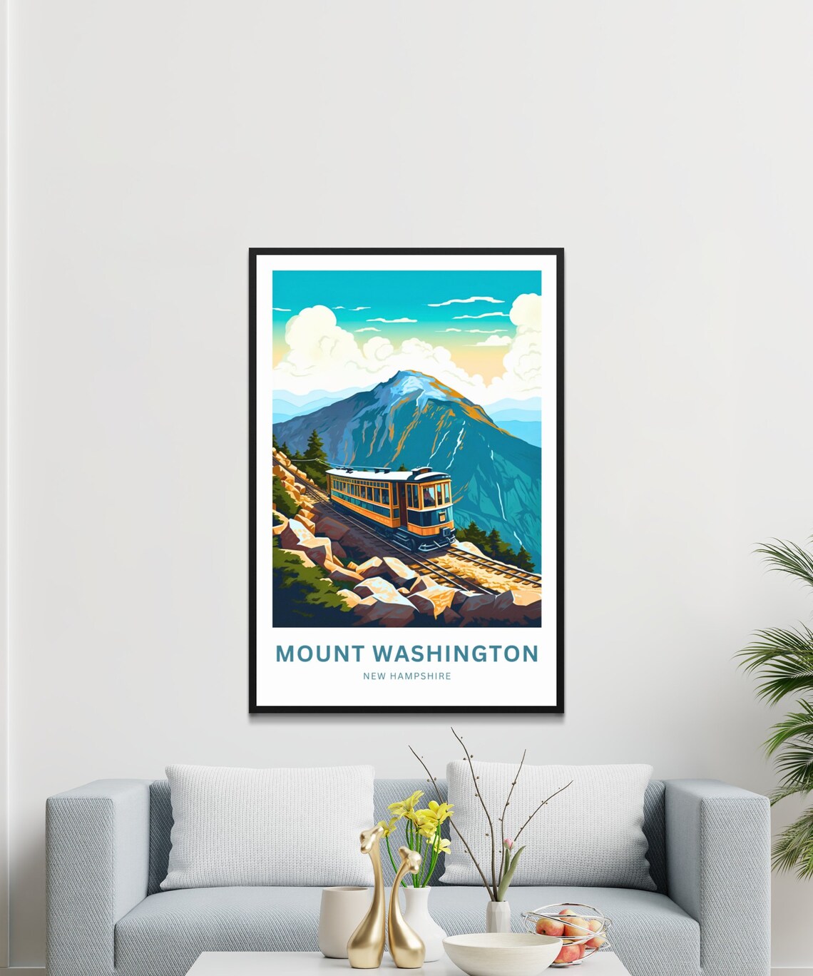 Mount Washington Travel Poster, New Hampshire Landmark - Image 3