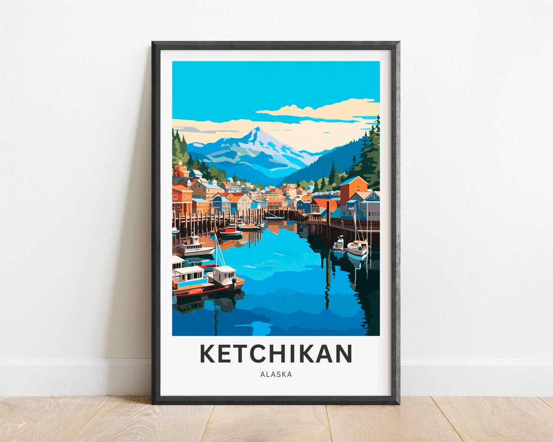 Ketchikan Travel Poster, Alaska Wall Art