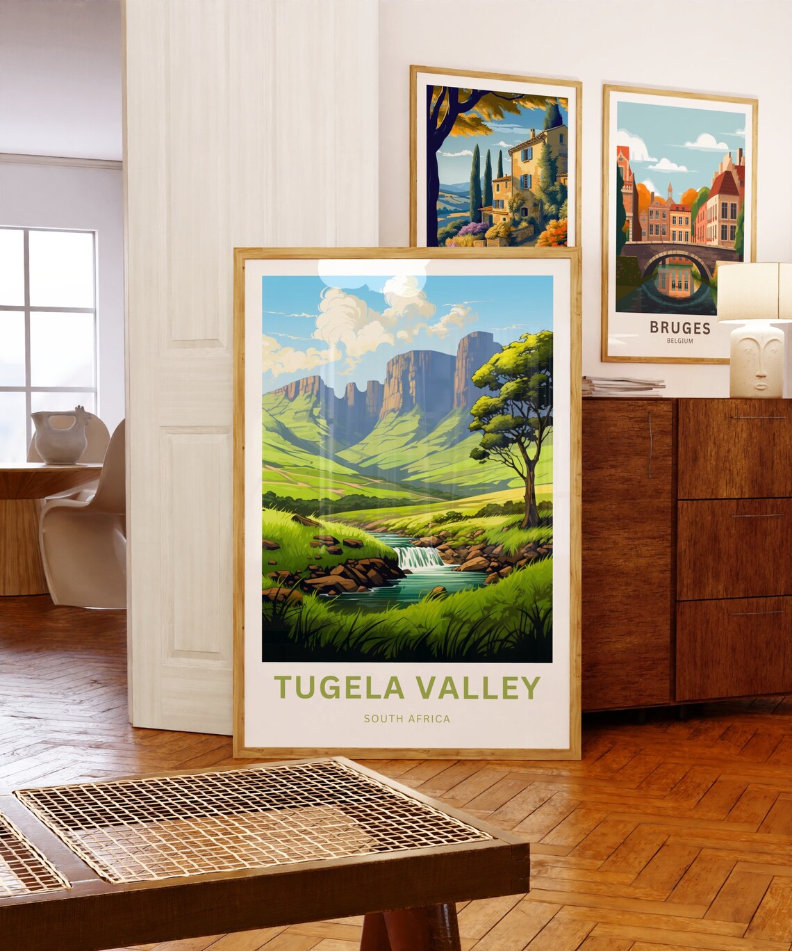 Tugela Valley South Africa Waterfall River Mountain Travel Poster - Image 5