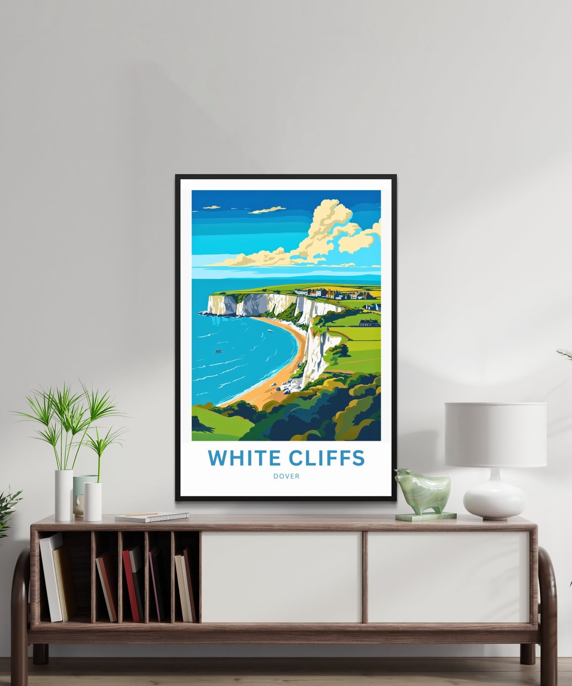 White Cliffs of Dover Personalized Chalk Cliffs Beach Travel Poster - Image 2