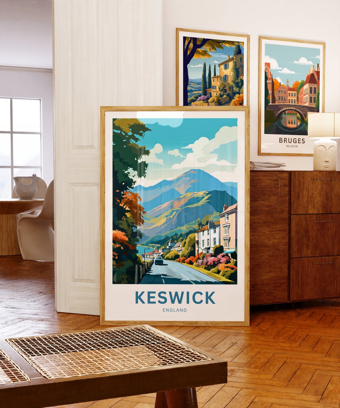 Keswick England Lake District Town Street Fell View Custom Poster - Image 5