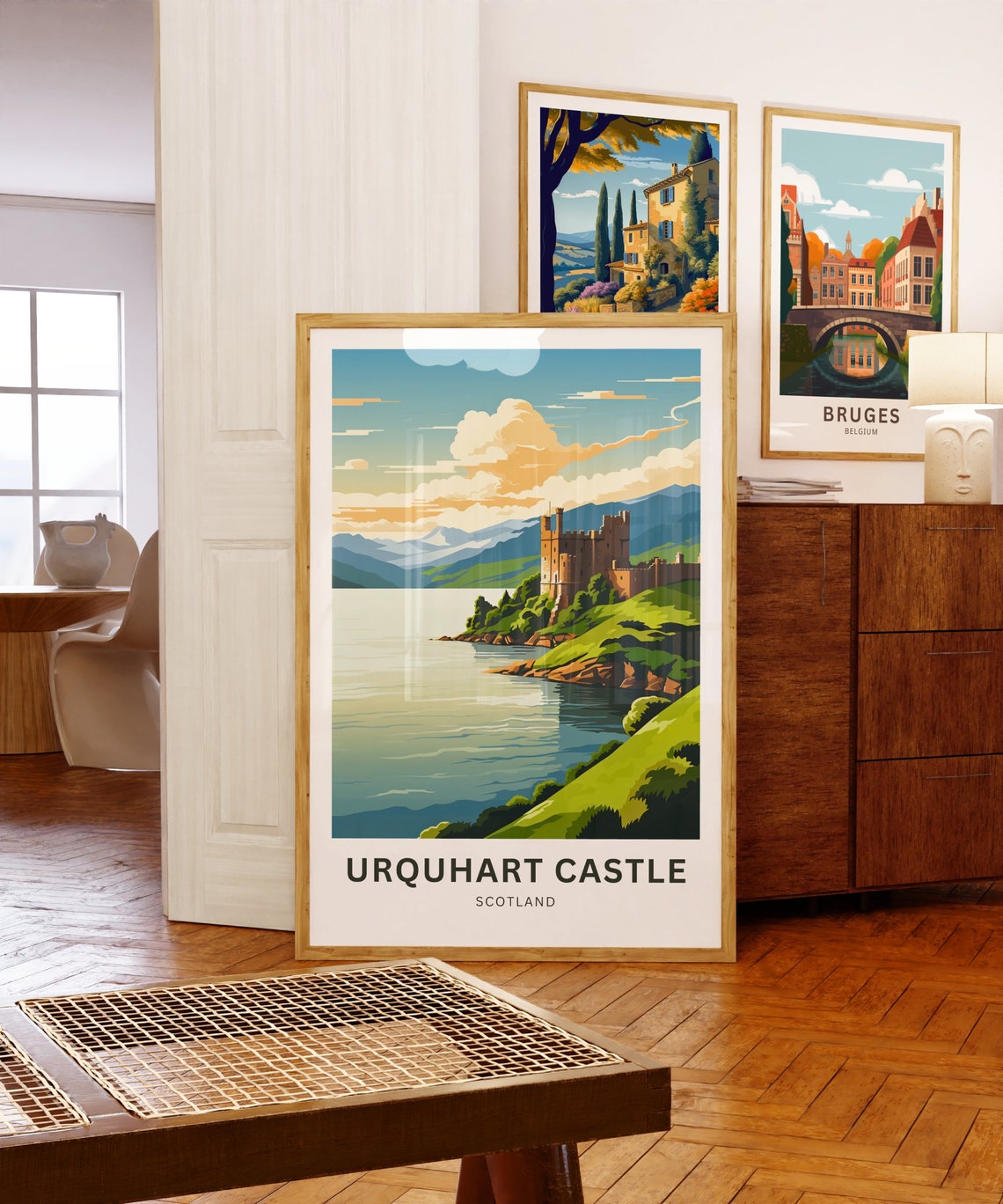 Urquhart Castle Scotland Personalized Loch Castle Ruins Travel Poster - Image 5