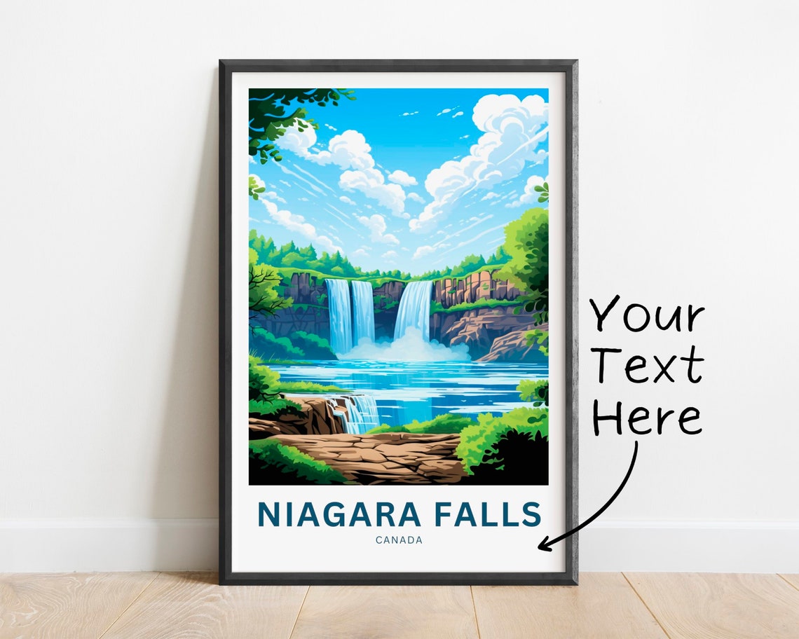 Niagara Falls Horseshoe Waterfall Nature Canada Travel Poster