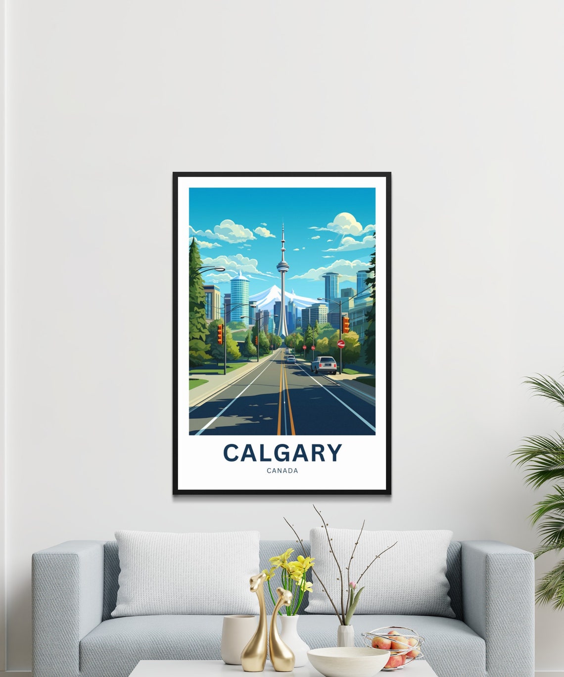 Calgary Canada Skyline Tower Mountain Road Grand Panorama Poster - Image 3
