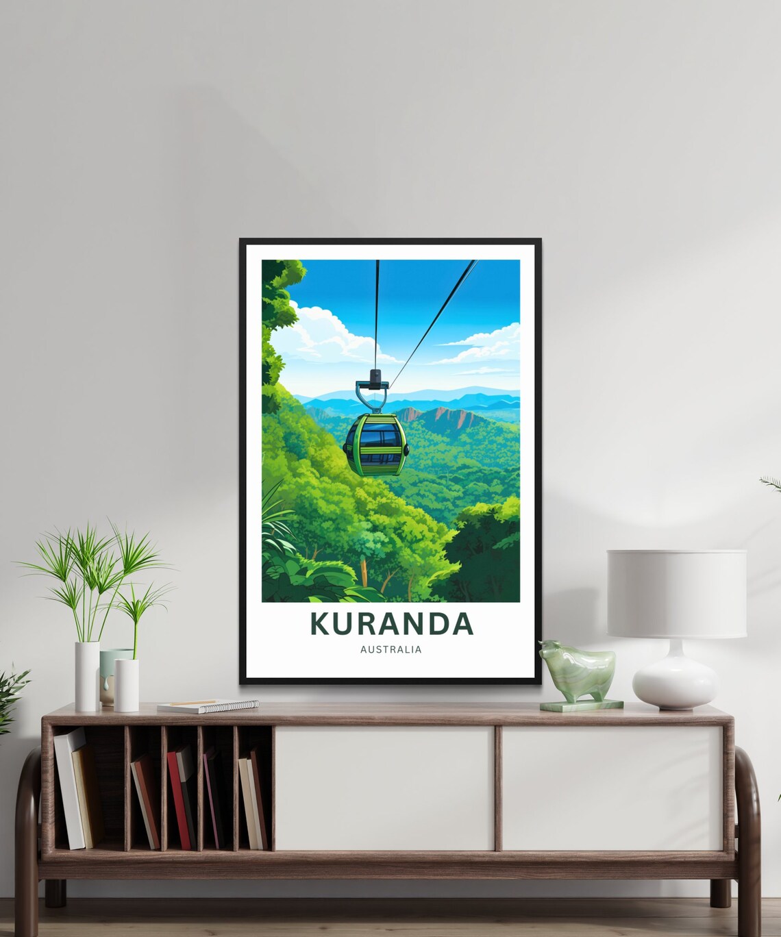 Kuranda Australia Green Gondola Ride Vintage Travel Poster Gift - Image 4