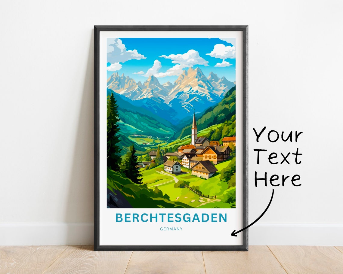 Berchtesgaden Germany Village Church Spire In Alpine Valley Poster