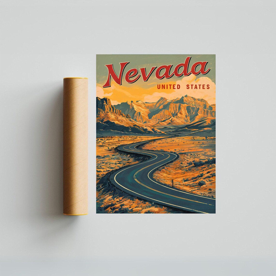 Nevada Vintage Travel Poster, United States Art Print - Image 3
