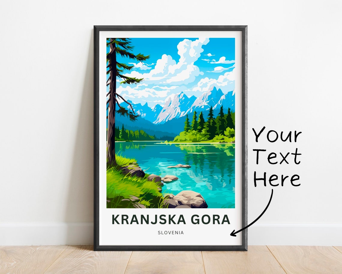 Personalized Kranjska Gora Slovenia Alpine Lake Travel Poster