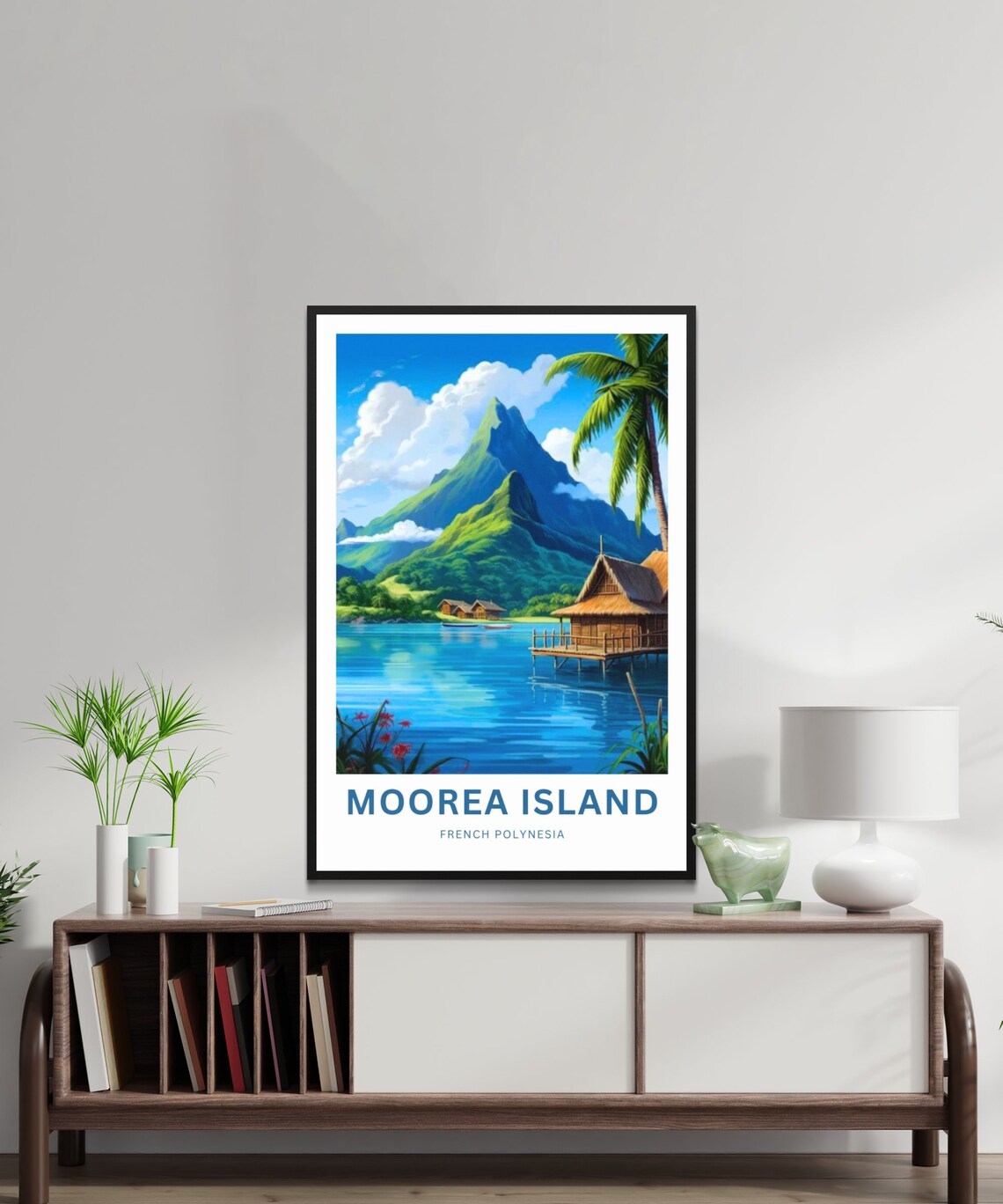 Personalized Moorea Island Travel Poster, French Polynesia - Image 2