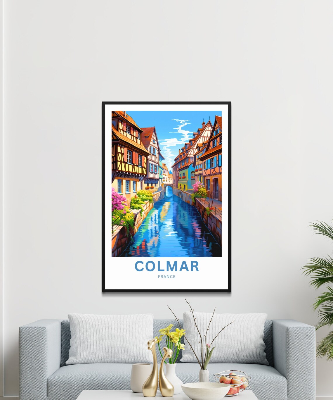 Colmar France Alsace Canal Half Timbered Houses Travel Poster - Image 3