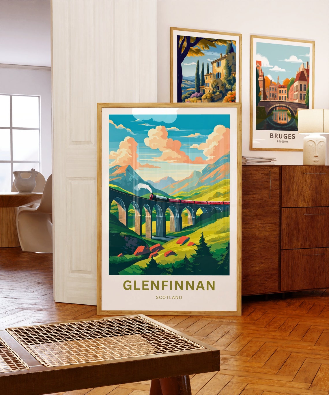 Glenfinnan Scotland Steam Train Viaduct Personalized Travel Poster - Image 5
