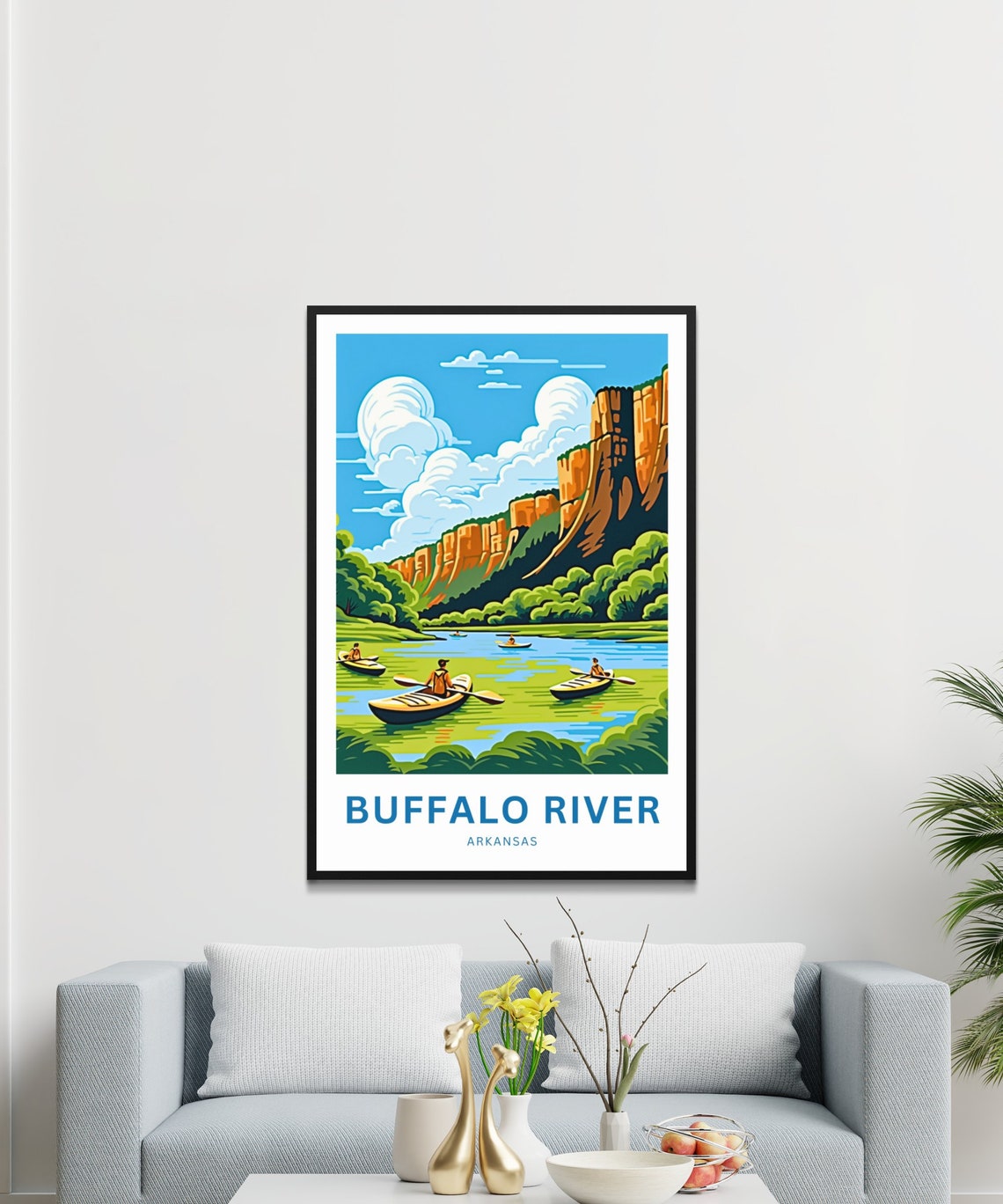 Personalized Buffalo River Travel Print Buffalo River Poster Arkansas Wall Art Framed Present Gift Arkansas Present - Image 3