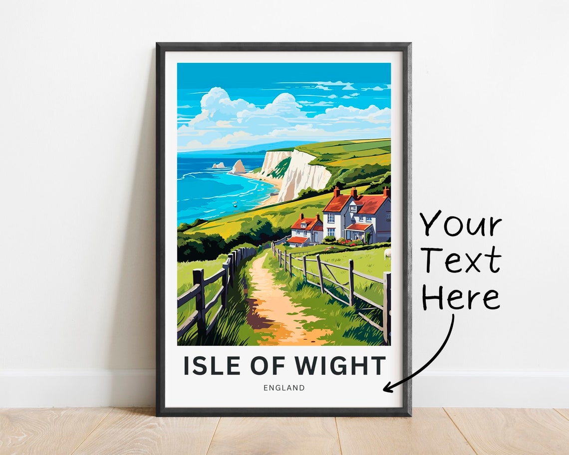 Personalized Isle of Wight Countryside Cottages Custom Poster