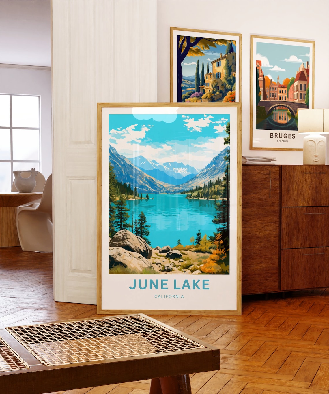 June Lake California Turquoise Lake Peak Vista Travel Poster - Image 5