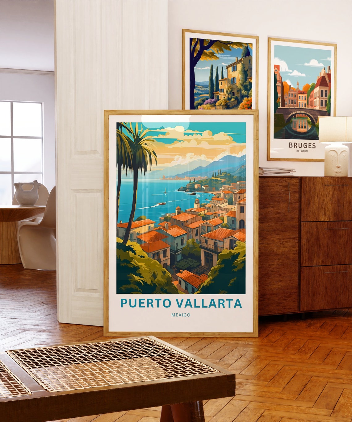 Personalized Puerto Vallarta Travel Print Puerto Vallarta Poster Mexico Wall Art Framed Present Gift Mexico Decor Present - Image 5