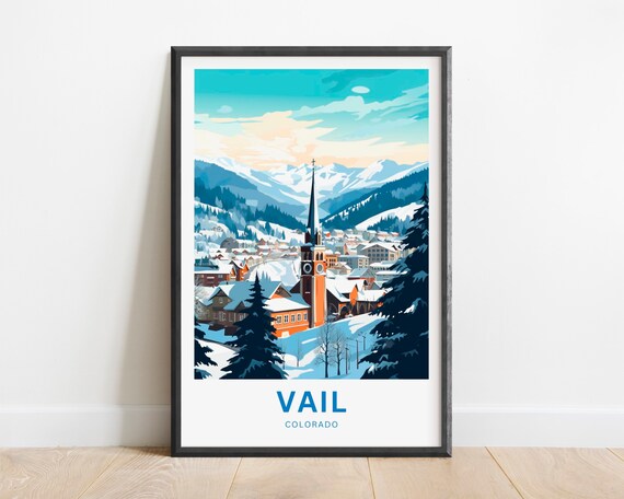 Vail Ski Resort Travel Print Poster