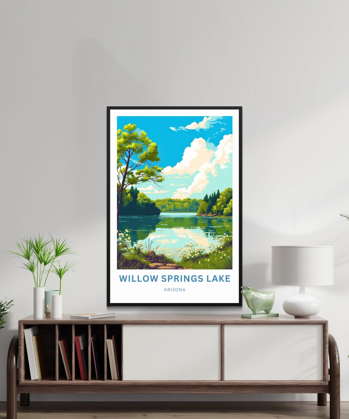 Personalized Willow Springs Lake Arizona Custom Gift Travel Poster - Image 2