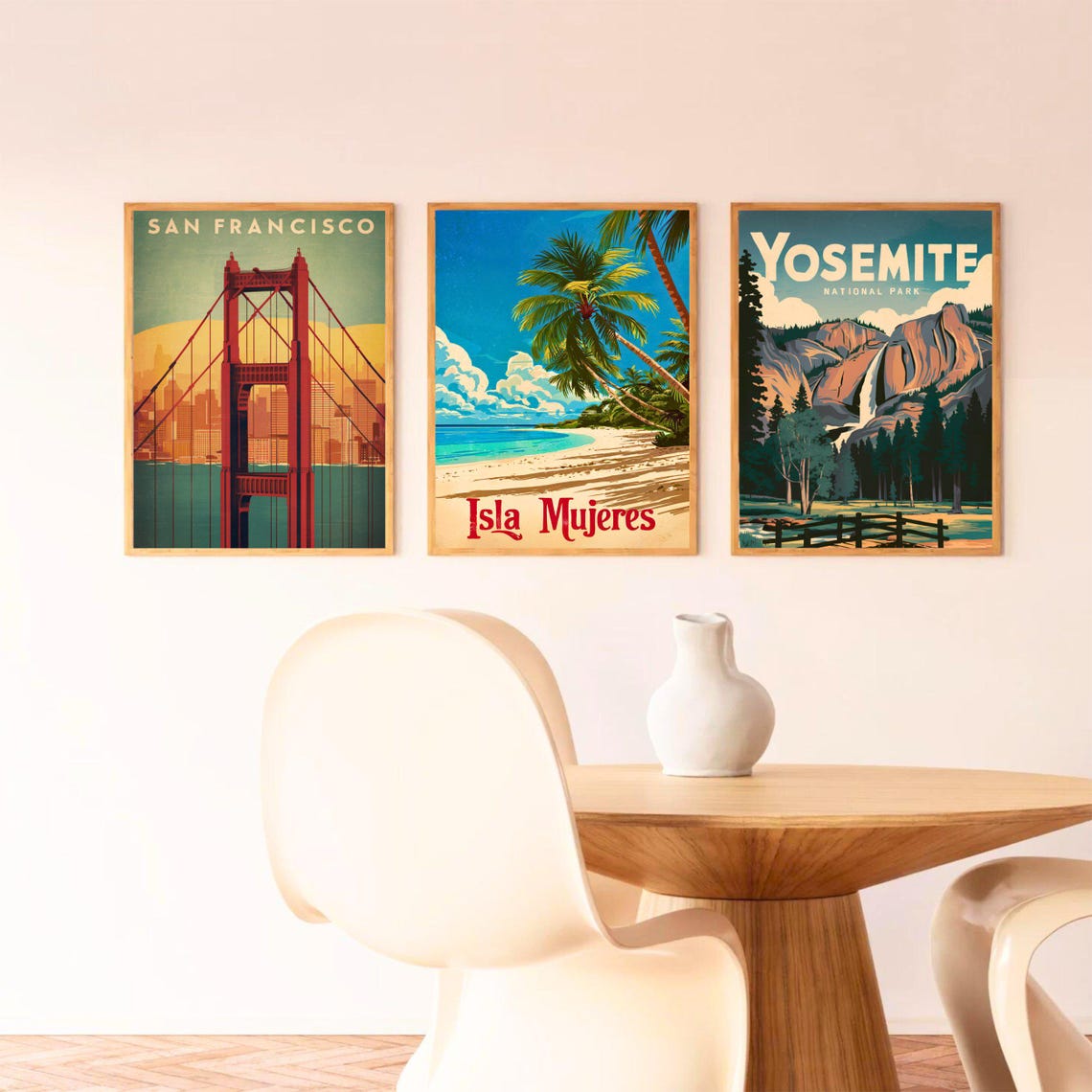 Isla Mujeres Vintage Travel Poster Isla Mujeres Print Mexico Wall Art Framed Present Gift Cancun Mexico Present - Image 5