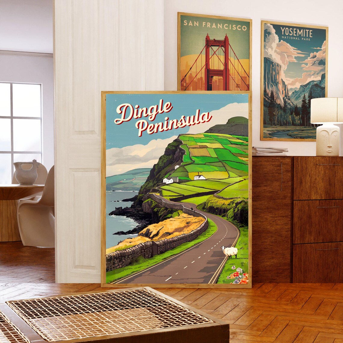 Dingle Peninsula Ireland Winding Coast Road Vintage Travel Poster - Image 5