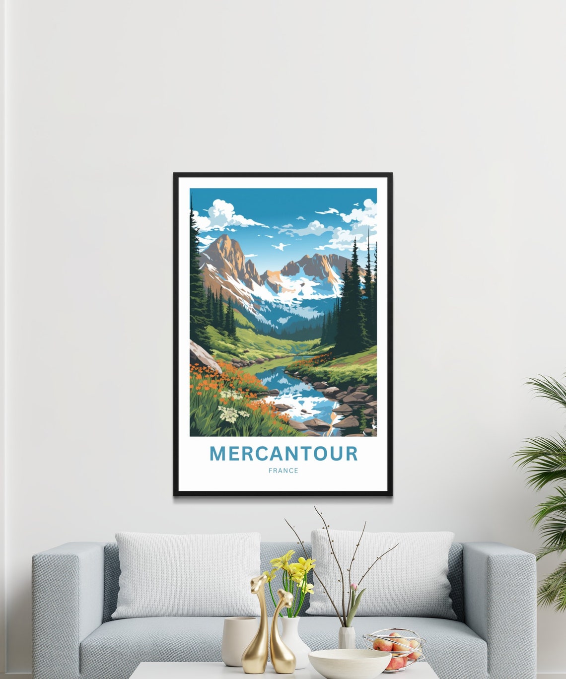Mercantour France Mountain Stream Glacier Valley Travel Poster - Image 2